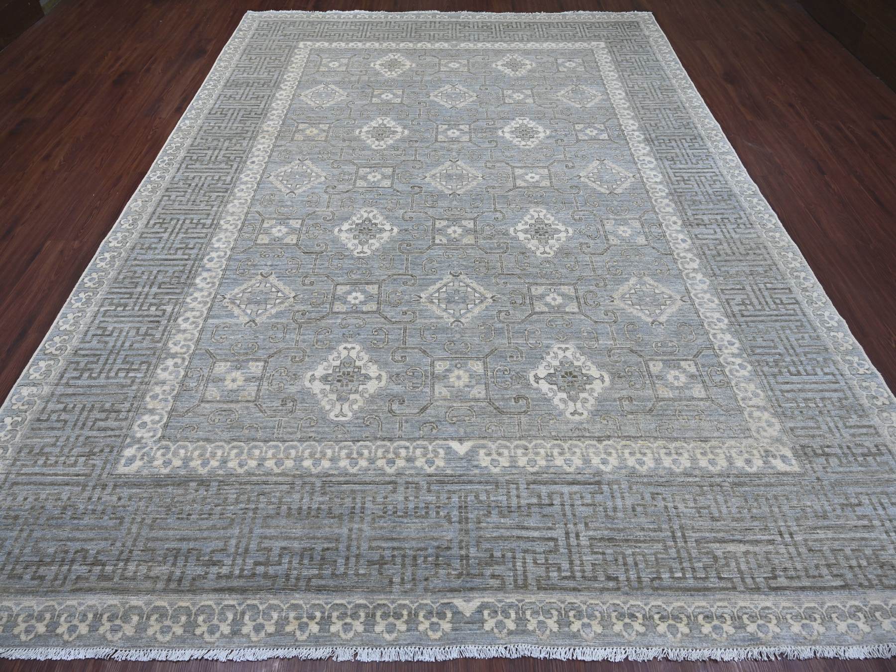 Khotan Khotan hand-knotted wool rug in Gray, 8'8" x 11'8" — SKU O021885 (view 2)