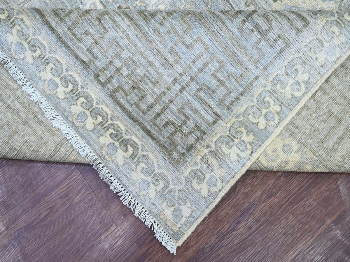 Khotan Khotan hand-knotted wool rug in Gray, 8'8" x 11'8" — SKU O021885 (view 6)
