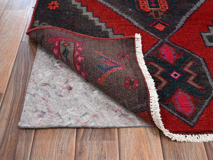 Brown 2'10" x 11'1" Vintage Hand knotted Wool Rug - Sku: O02188