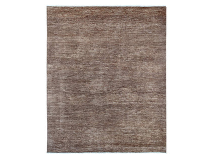 Brown 7'10" x 9'7" Modern and Contemporary Hand knotted Wool Rug - Sku: O021893