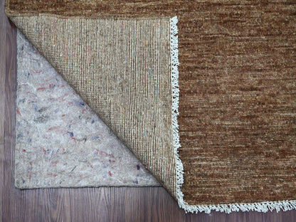 Brown 7'10" x 9'7" Modern and Contemporary Hand knotted Wool Rug - Sku: O021893