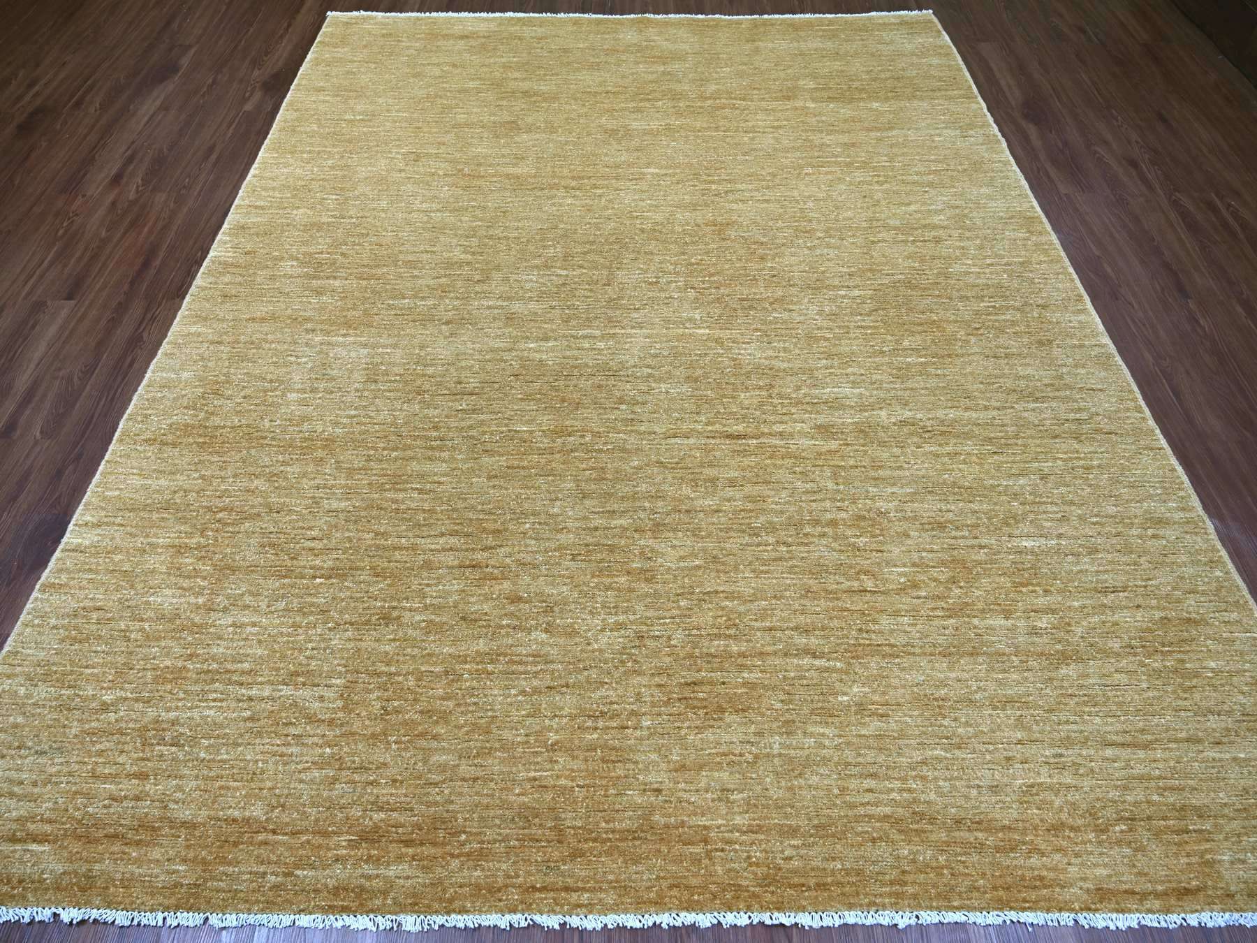 Brown 7'9" x 9'7" Modern and Contemporary Hand knotted Wool Rug - Sku: O021894