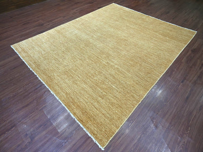 Brown 7'9" x 9'7" Modern and Contemporary Hand knotted Wool Rug - Sku: O021894