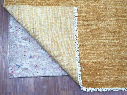 Brown 7'9" x 9'7" Modern and Contemporary Hand knotted Wool Rug - Sku: O021894