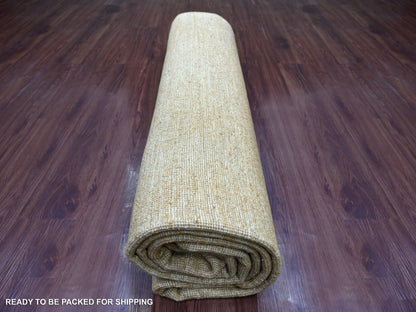 Brown 7'9" x 9'7" Modern and Contemporary Hand knotted Wool Rug - Sku: O021894