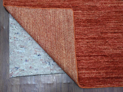 Modern / Contemporary hand-knotted wool rug in Red, 7'8" x 9'8" — SKU O021895 (view 4)