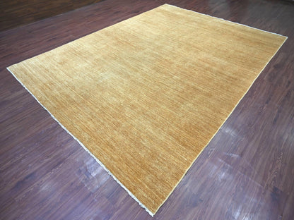 Modern / Contemporary hand-knotted wool rug in Brown, 8'11" x 12' — SKU O021896 (view 3)