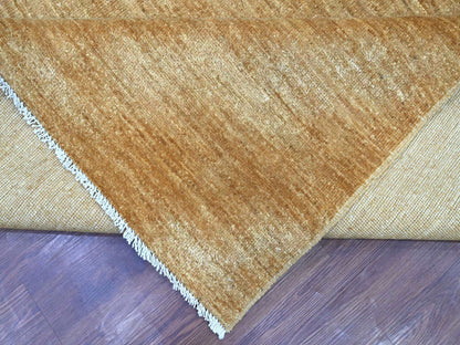 Modern / Contemporary hand-knotted wool rug in Brown, 8'11" x 12' — SKU O021896 (view 6)