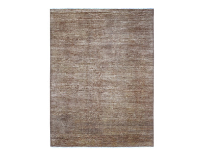 Brown 8'9" x 11'6" Modern and Contemporary Hand knotted Wool Rug - Sku: O021897