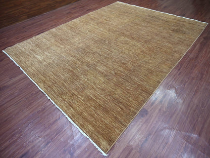 Brown 8'9" x 11'6" Modern and Contemporary Hand knotted Wool Rug - Sku: O021897