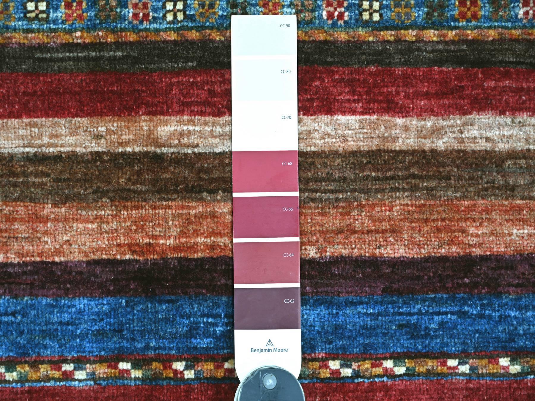 Kazak Tribal & Geometric hand-knotted wool rug in Red, 2'7" x 4' — SKU O021908 (view 3)