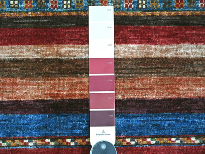 Kazak Tribal & Geometric hand-knotted wool rug in Red, 2'7" x 4' — SKU O021908 (view 3)
