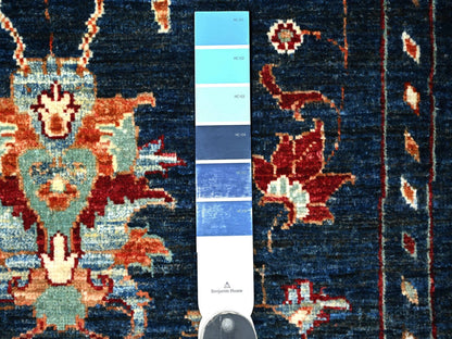 Blue 2'10" x 3'11" Tribal & Geometric Hand knotted Wool Rug - Sku: O021909
