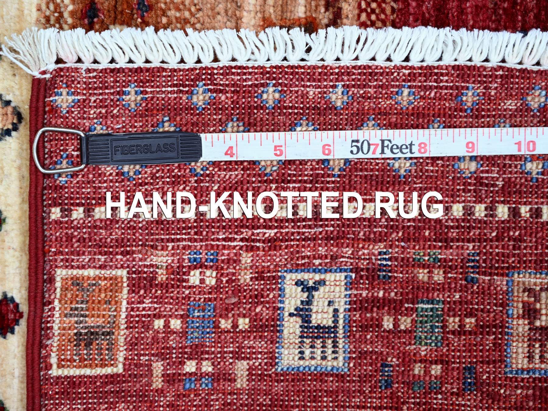 Gabbeh Tribal & Geometric hand-knotted wool rug in Red, 2'9" x 4' — SKU O021912 (view 6)