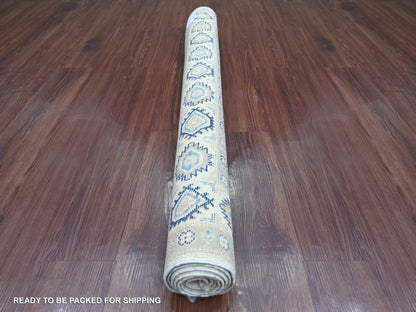 Kazak Kazak hand-knotted wool rug in Ivory, 4'7" x 6'5" — SKU O021920 (view 4)
