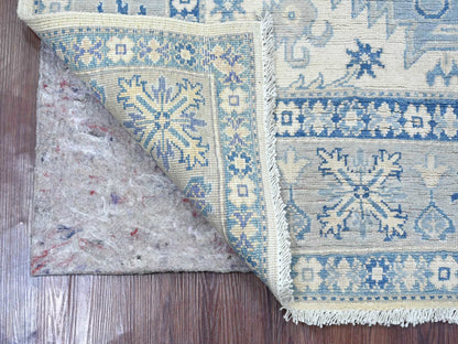 Kazak Kazak hand-knotted wool rug in Ivory & Gray, 4'10" x 6'9" — SKU O021921 (view 2)