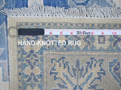 Kazak Kazak hand-knotted wool rug in Ivory & Gray, 4'10" x 6'9" — SKU O021921 (view 6)