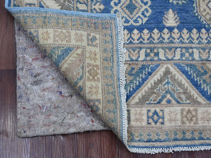 Blue 4'7" x 6'6" Kazak Hand knotted Wool Rug - Sku: O021922