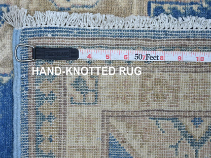Blue 4'7" x 6'6" Kazak Hand knotted Wool Rug - Sku: O021922