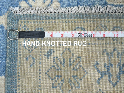 Blue 4'1" x 5'10" Kazak Hand knotted Wool Rug - Sku: O021924