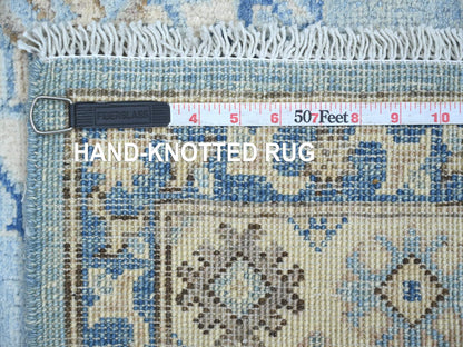 Blue 4'1" x 5'11" Kazak Hand knotted Wool Rug - Sku: O021926