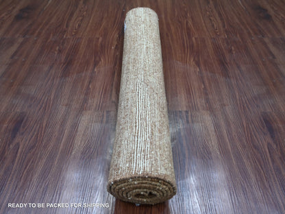 Brown 2'8" x 5'7" Modern and Contemporary Hand knotted Wool Rug - Sku: O021934