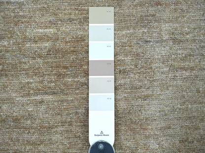 Brown 2'1" x 2'11" Modern and Contemporary Hand knotted Wool Rug - Sku: O021938