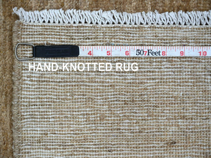 Brown 3'0" x 4'11" Modern and Contemporary Hand knotted Wool Rug - Sku: O021939