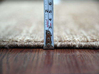 Brown 4'1" x 5'9" Modern and Contemporary Hand knotted Wool Rug - Sku: O021941