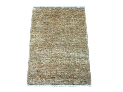 Brown 2'1" x 2'10" Modern and Contemporary Hand knotted Wool Rug - Sku: O021942