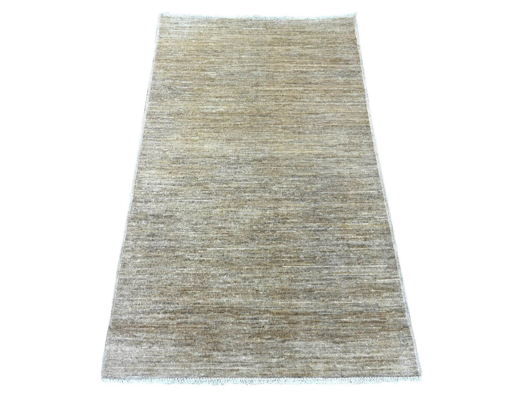 Brown 2'11" x 4'11" Modern and Contemporary Hand knotted Wool Rug - Sku: O021943