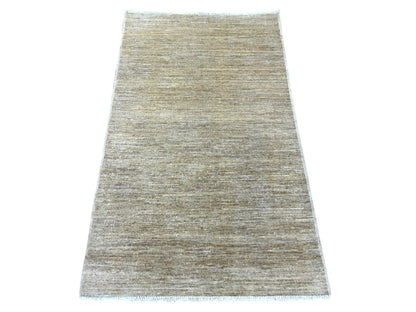 Brown 2'11" x 4'11" Modern and Contemporary Hand knotted Wool Rug - Sku: O021943
