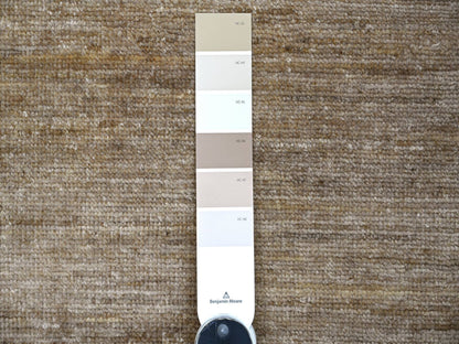 Brown 2'11" x 4'11" Modern and Contemporary Hand knotted Wool Rug - Sku: O021943