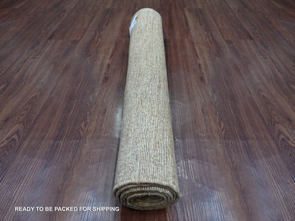 Brown 3'0" x 5'11" Modern and Contemporary Hand knotted Wool Rug - Sku: O021945