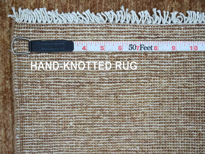 Brown 3'0" x 5'11" Modern and Contemporary Hand knotted Wool Rug - Sku: O021945