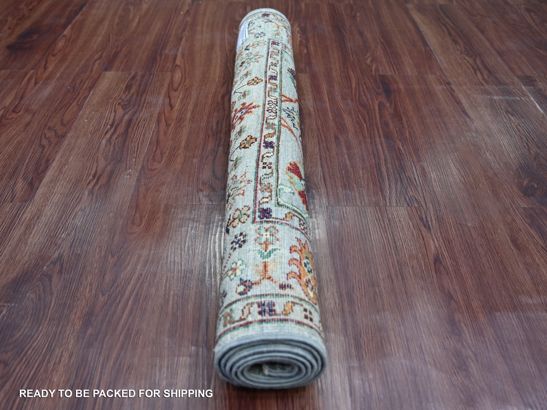 Tribal & Geometric hand-knotted wool rug in Gray, 2'11" x 4'8" — SKU O021948 (view 4)
