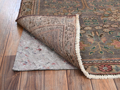 Brown 2'11" x 10'10" Vintage Hand knotted Wool Rug - Sku: O02195