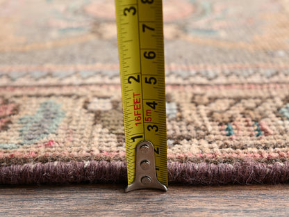 Brown 2'11" x 10'10" Vintage Hand knotted Wool Rug - Sku: O02195