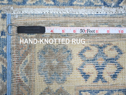 Blue 2'9" x 9'7" Kazak Hand knotted Wool Rug - Sku: O021962