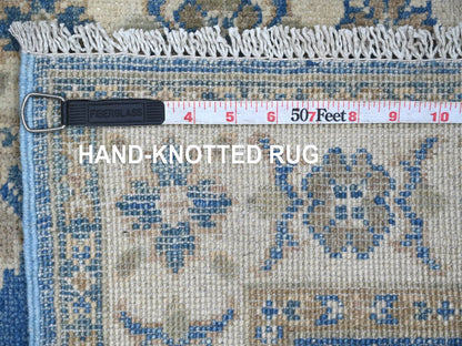 Blue 2'0" x 5'6" Kazak Hand knotted Wool Rug - Sku: O021965