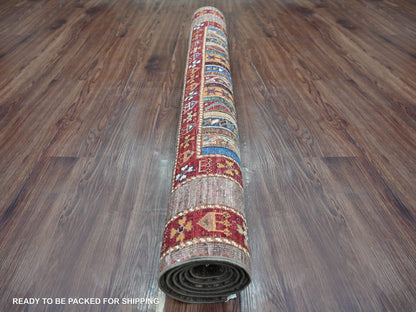 Brown 4'4" x 6'0" Tribal & Geometric Hand knotted Wool Rug - Sku: O021967