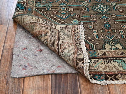 Brown 2'10" x 9'11" Vintage Hand knotted Wool Rug - Sku: O02196