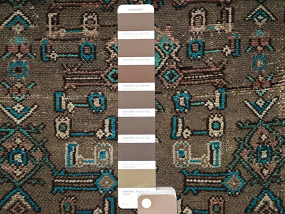Brown 2'10" x 9'11" Vintage Hand knotted Wool Rug - Sku: O02196