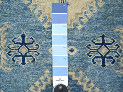 Blue 3'4" x 4'7" Kazak Hand knotted Wool Rug - Sku: O021983