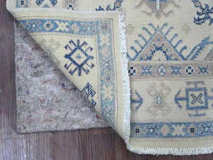 Kazak Kazak hand-knotted wool rug in Ivory, 2'11" x 4'10" — SKU O021984 (view 2)