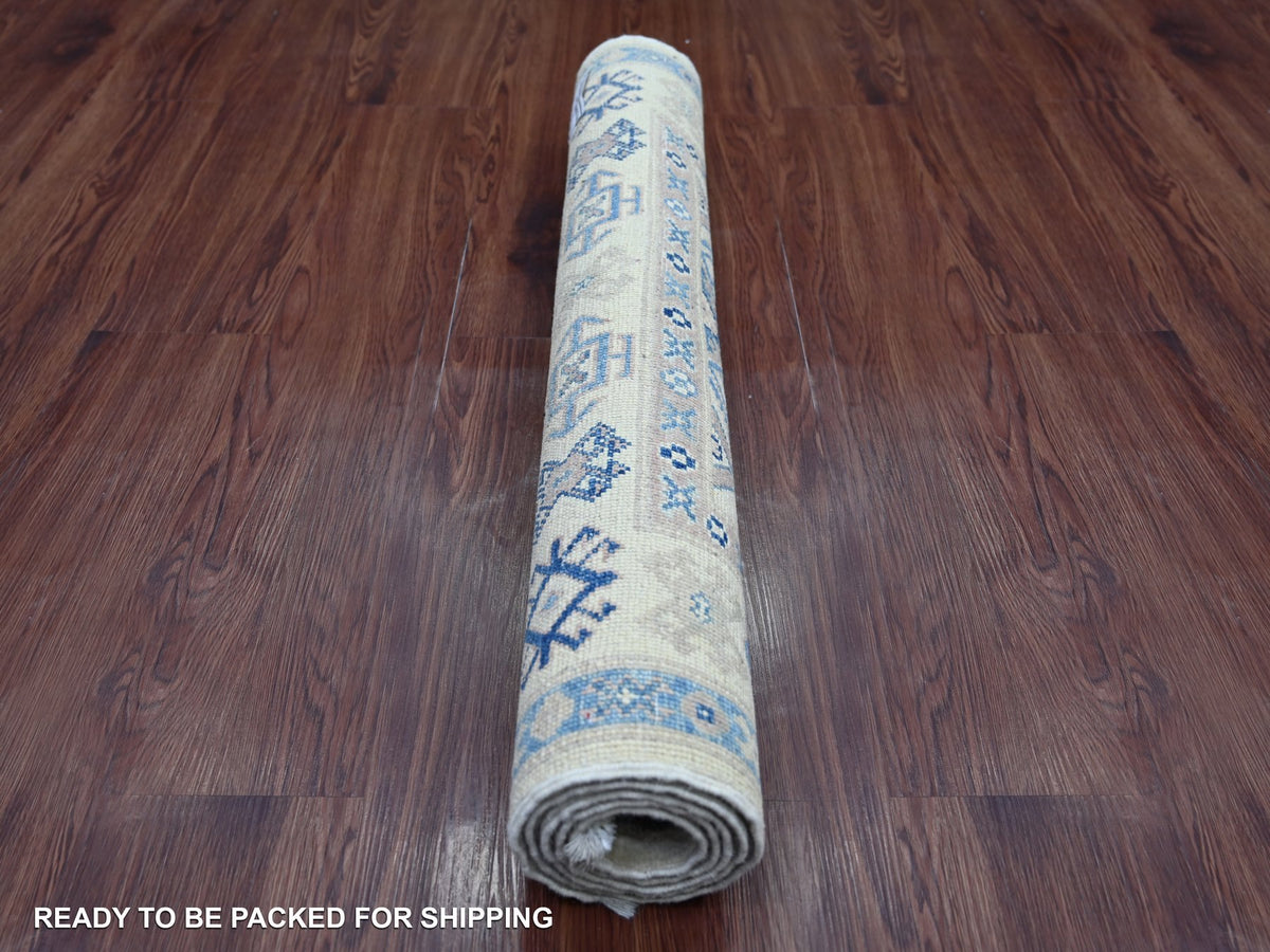 Kazak Kazak hand-knotted wool rug in Ivory, 2'11" x 4'10" — SKU O021984 (view 4)