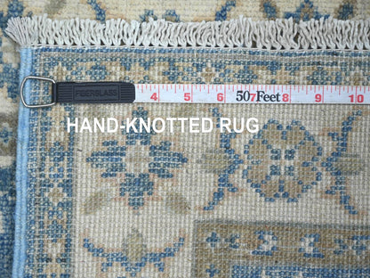 Blue 2'0" x 5'8" Kazak Hand knotted Wool Rug - Sku: O021985