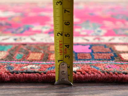 Vintage hand-knotted wool runner in Red & Brown, 2'7" x 9'8" — SKU O02198 (view 6)