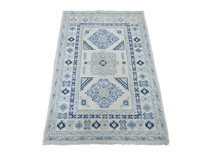 Kazak Kazak hand-knotted wool rug in Ivory, 3'3" x 4'8" — SKU O021992