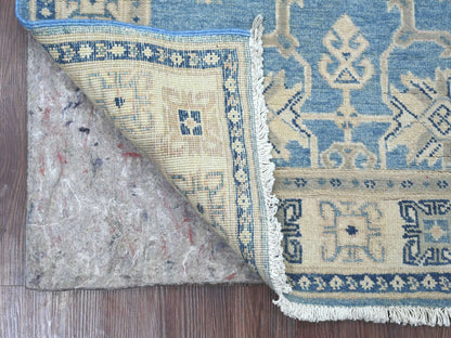 Blue 3'3" x 4'8" Kazak Hand knotted Wool Rug - Sku: O021993